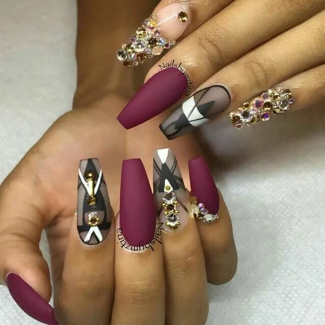 pinterest @ lalaromyy ♕ Coffin nails designs, Beautiful nails, Hair and nails