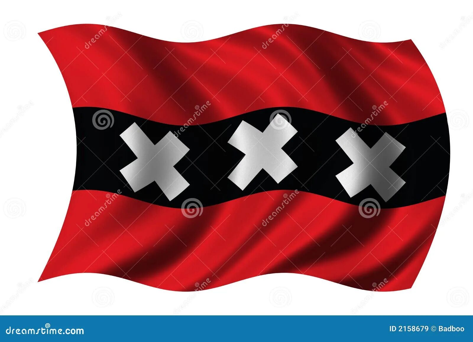 Flag of Amsterdam Brush Strokes. Flag Amsterdam Capital of Netherlands on Transp