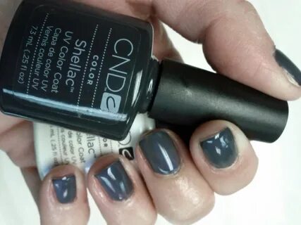 Lipgloss Break: CND Shellac Layering - Asphalt and Negligee.