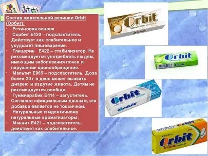 Из чего делается жевательная резинка