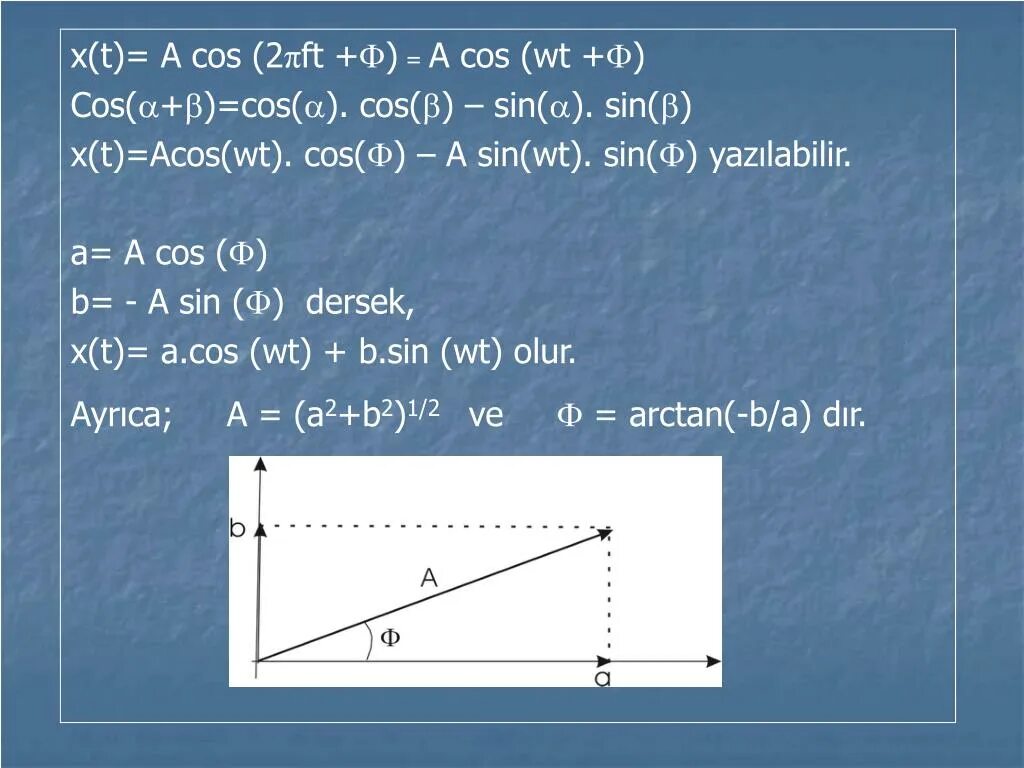 Cos a j. Acos(wt-kx). x t a cos wt. cos(wt-130)=. x acos wt+f что за формула.