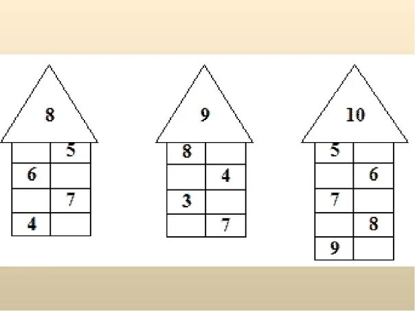 Состав числа 8 и 9. Засели домики состав 8. Состав числа 4 5 6. Состав числа 7 и 8.