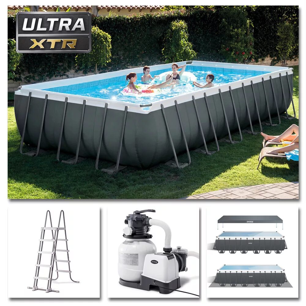 Intex Ultra frame 732x366x132. Каркасный бассейн Intex Rectangular Ultra frame Pool (549 х 274 х 132 см). Бассейн каркасный Intex Ultra XTR frame Pool, 732х132см. Каркасный бассейн Ultra frame 549х274х132см. Intex ultra xtr 26356