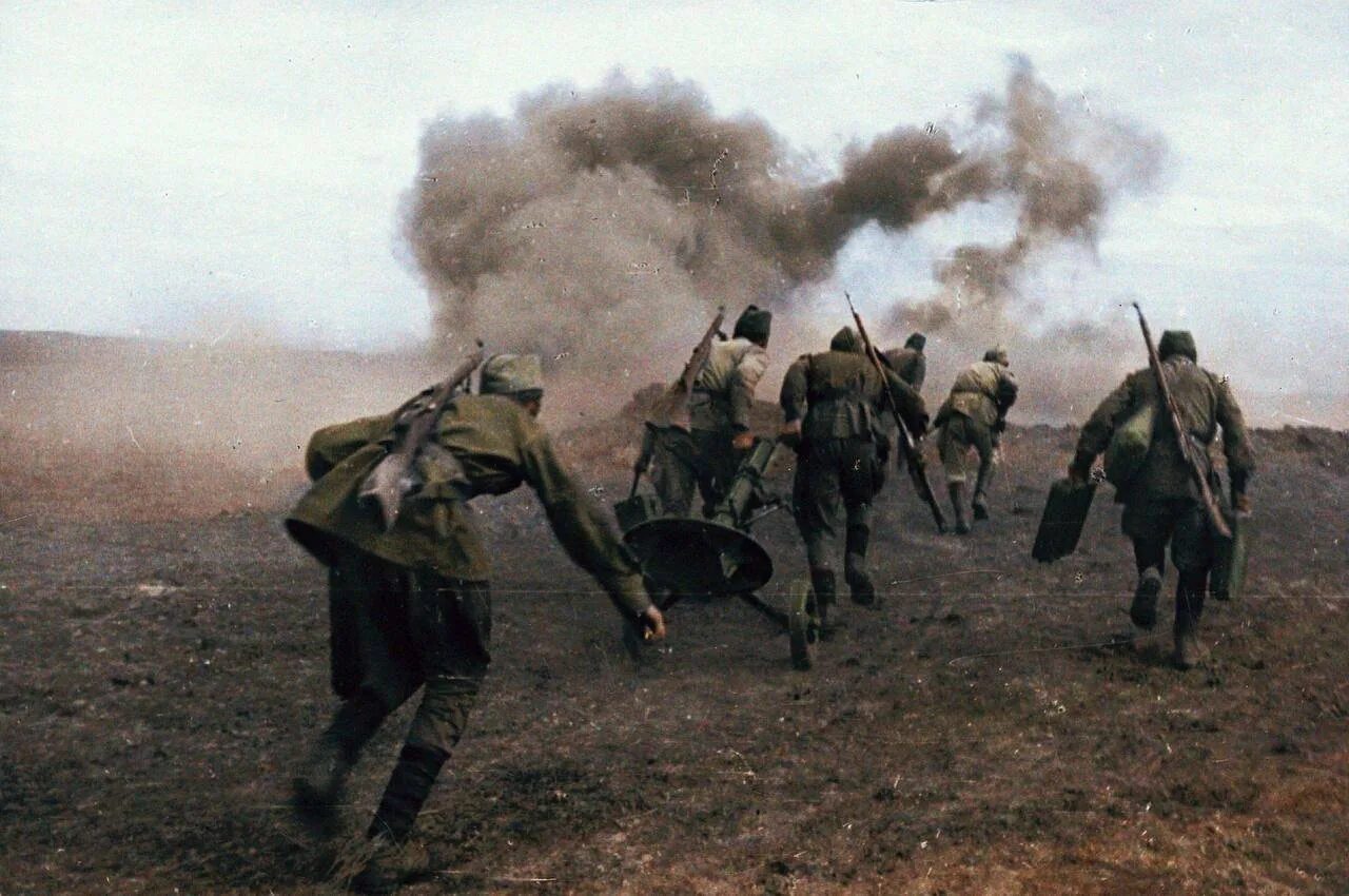 Хроника второй мировой. Советская пехота атака 1941.