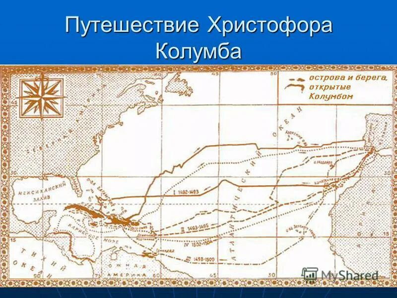 Путешествие христофора на карте. Карта открытий Христофора Колумба. Путь Христофора Колумба на карте. Путь Колумба в Америку.