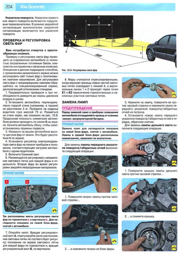Регулировка фар sorento prime - KIA Sorento (3G), 2,4 л, 2019 года электроника D