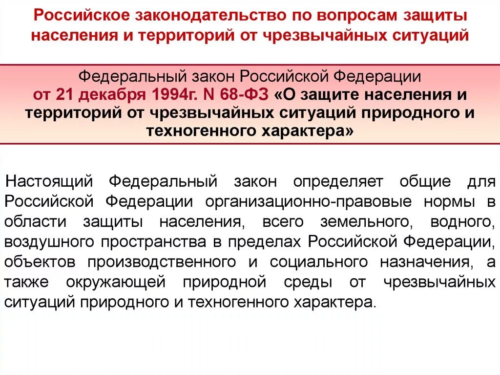 Законодательство РФ В области защиты от ЧС. Защита населения Российской Федерации от чрезвычайных ситуаций. Основы организации защиты населения и территорий в ЧС. Основы законодательства о защите населения от ЧС. Закон о массовых захоронениях в рф