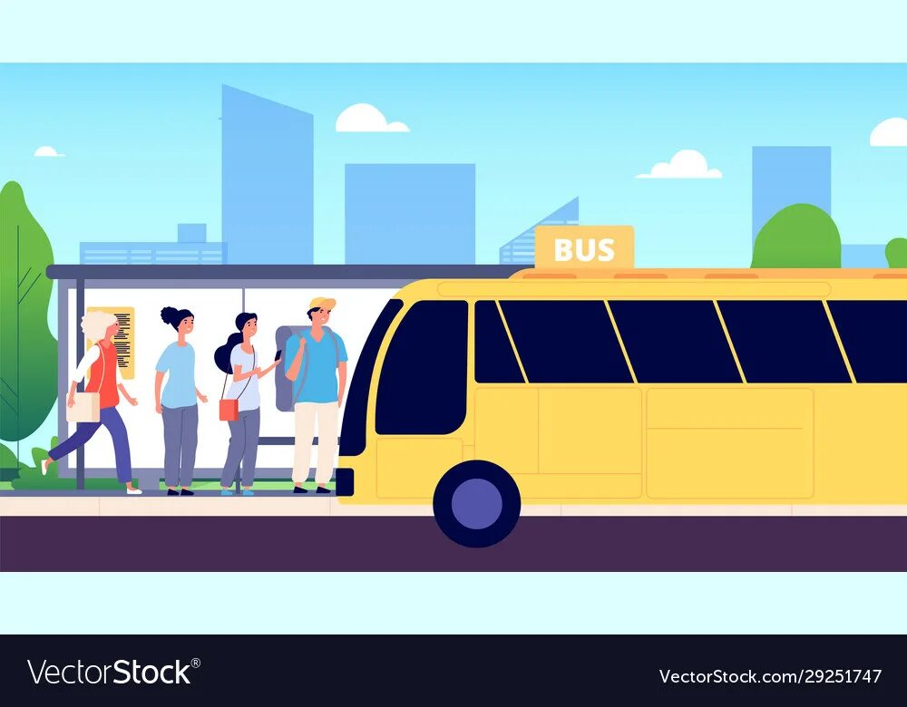 Were waiting a bus