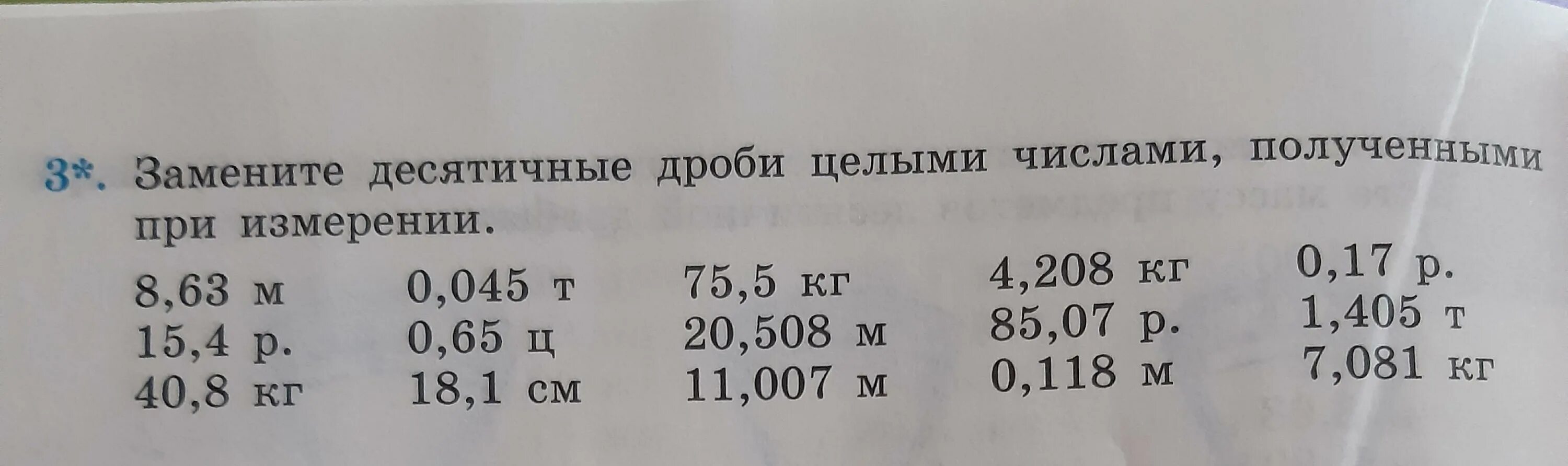 Записать десятичной дробью целое число