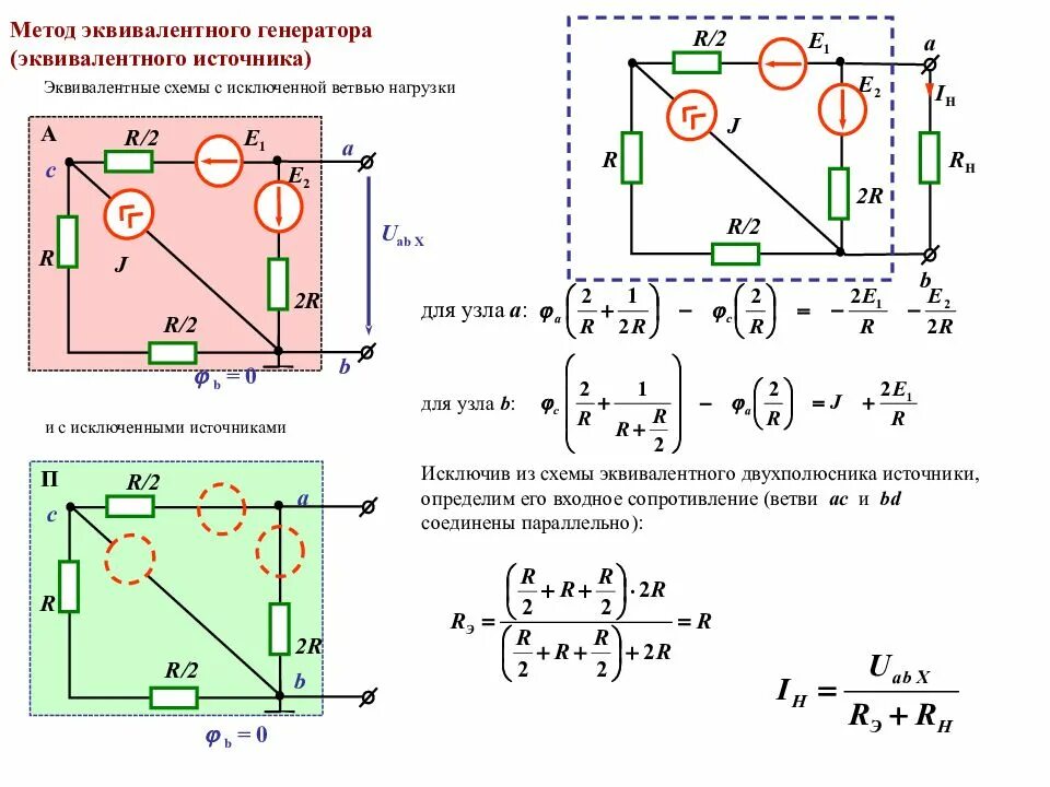 Электрические схемы решение. Определить ток i3 методом эквивалентного генератора. Решение задач методом эквивалентного генератора. Метод эквивалентного генератора для сопротивления. Метод эквивалентного генератора Мостовая схема.