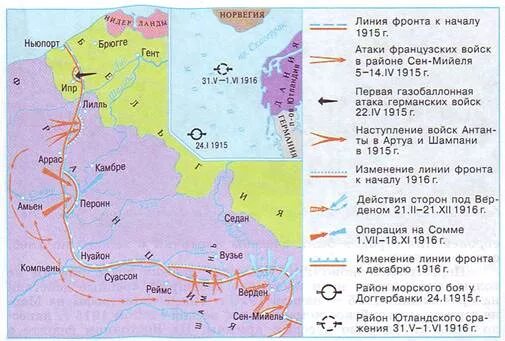 Какое событие произошло в ходе кампании 1915. Карта западного фронта первой мировой войны 1915.