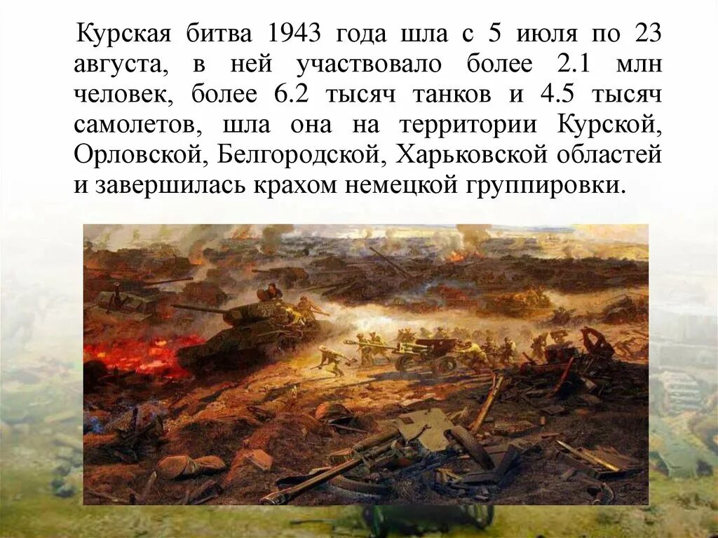 5 Июля – 23 августа 1943 г. – Курская битва. Курская дуга 5 июля 23 августа 1943. 5 Июля – 23 августа – битва под Курском.. Курская битва - июль-август 1943 г.. Курская битва название операции цель