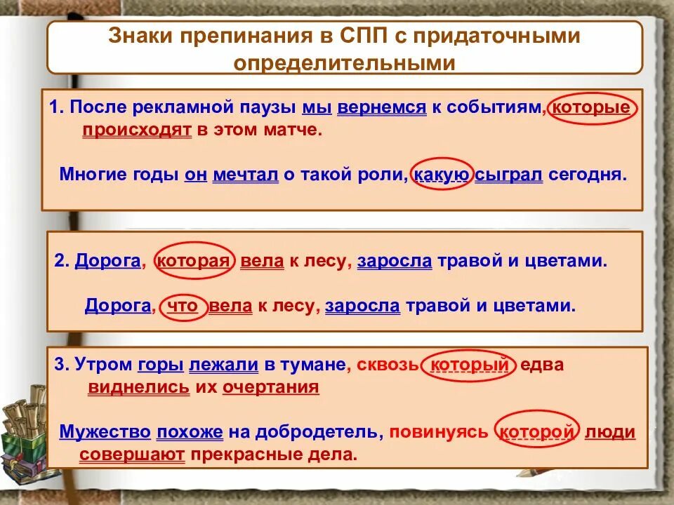 В предложении 3 содержится придаточное определительное