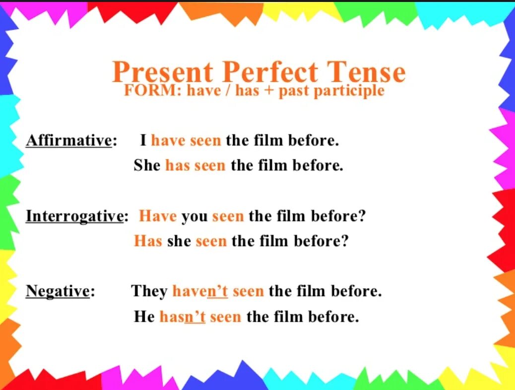 Past tenses examples