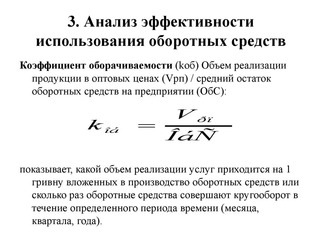 Организация анализа эффективности использования основных