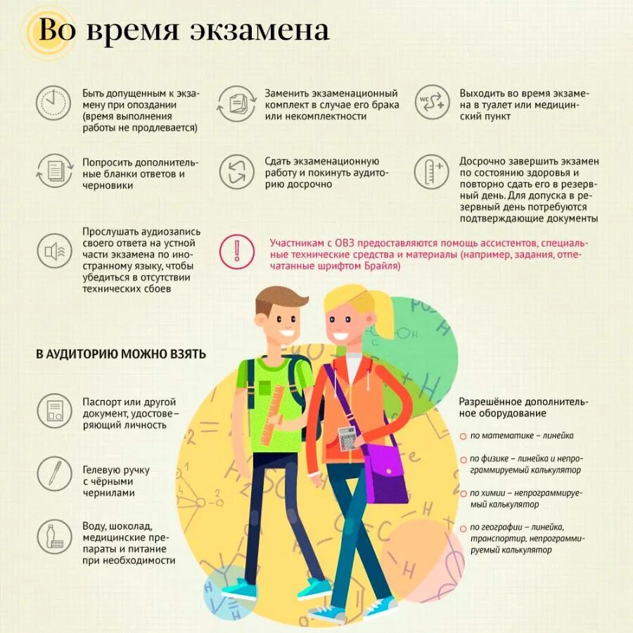 Что можно взять из еды на огэ