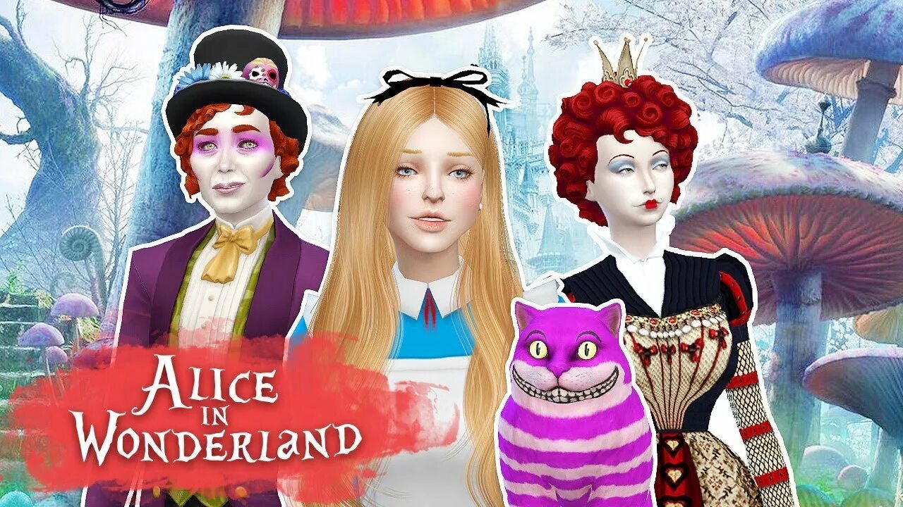 Алиса 4 канал. Симс Алиса в стране чудес. Алиса в стране чудес SIMS 4. Tim Burton SIMS 4. Алиса а 4.