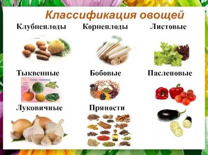 Традиционные виды овощей