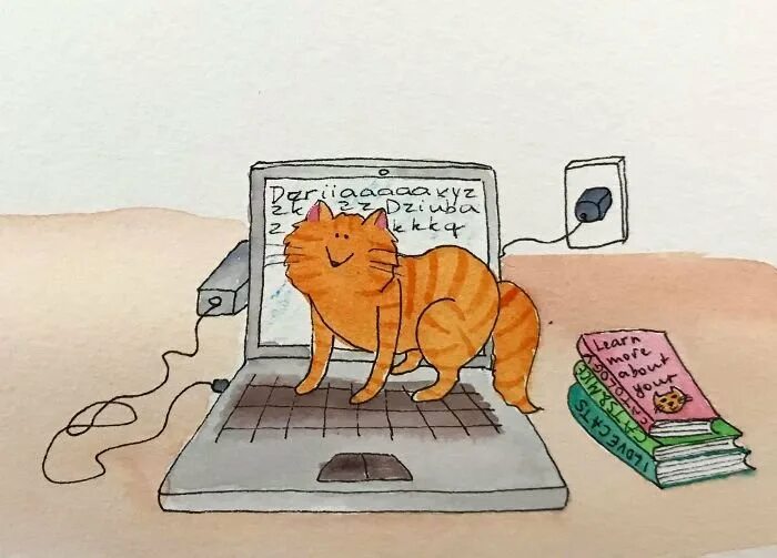 Нарисовать бухгалтера. Котик бухгалтер рисунок. Повседневность жизни кошки. Кошка бухгалтер