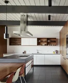 Ламинат на потолок на кухне