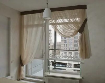 Шторы на балконе в современном стиле