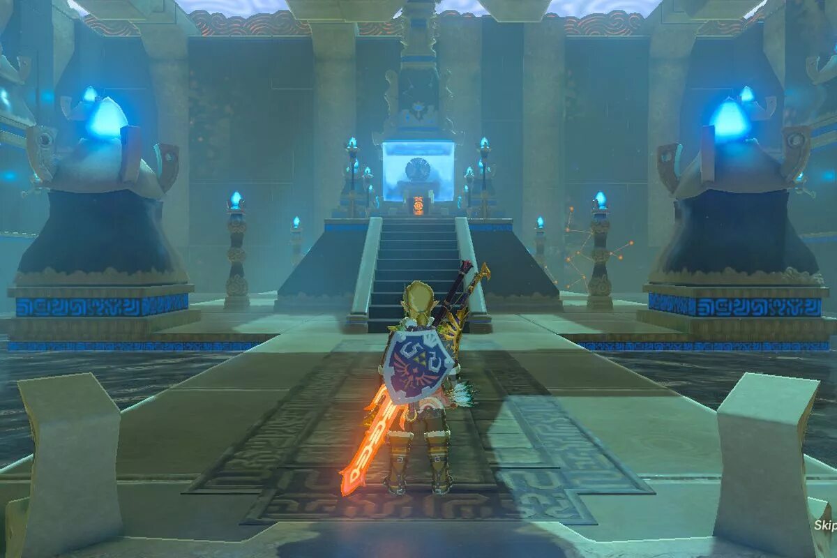 Zelda русский язык. The Legend of Zelda Breath of the Wild святилища. Зельда Breath of the Wild святилища. Zelda BOTW святилище. Зельда первое святилище.