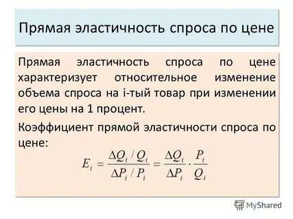 Эластичность функции спроса