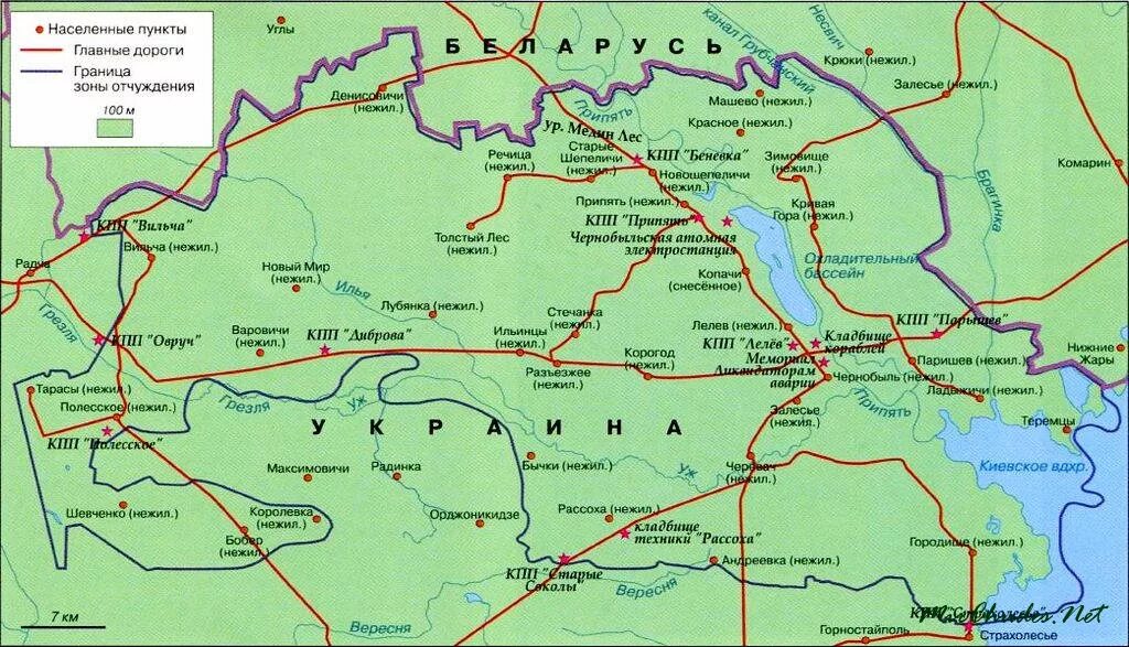 Зона отчуждения Чернобыльской АЭС на карте Украины. Чернобыль зона отчуждения на карте Украины. Зона отчуждения Чернобыльской АЭС карта. Территория зоны отчуждения Чернобыльской АЭС на карте.