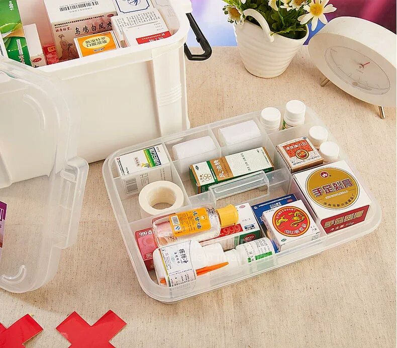 кофр для медикаментов hausmann "аптечка", 9 отделений, 30 см х 22 см х 12 см. поставь аптечку. аптечка 3d. ящик для хранения лекарств.