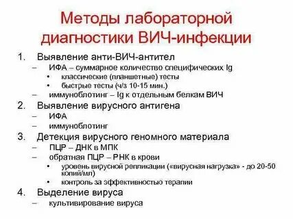 Вич инфекция у взрослых тесты нмо