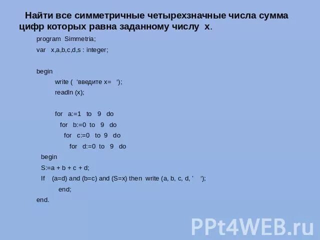 Найдите наибольшее четырехзначное натуральное число которое произведение. Симметричные пятизначные числа. Симметричное четырехзначное число. Сумма цифр числа равна. Нахождение суммы цифр четырехзначного числа.