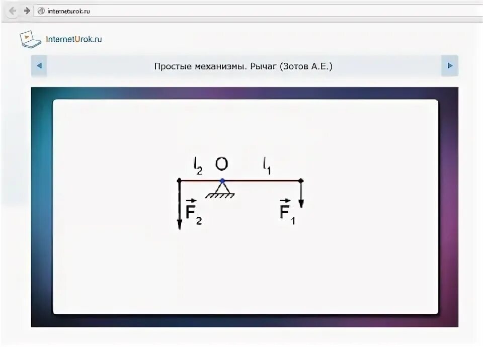 Длина меньшего плеча рычага 5 см