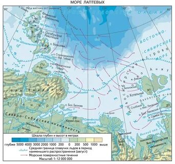 Показать на карте море лаптевых
