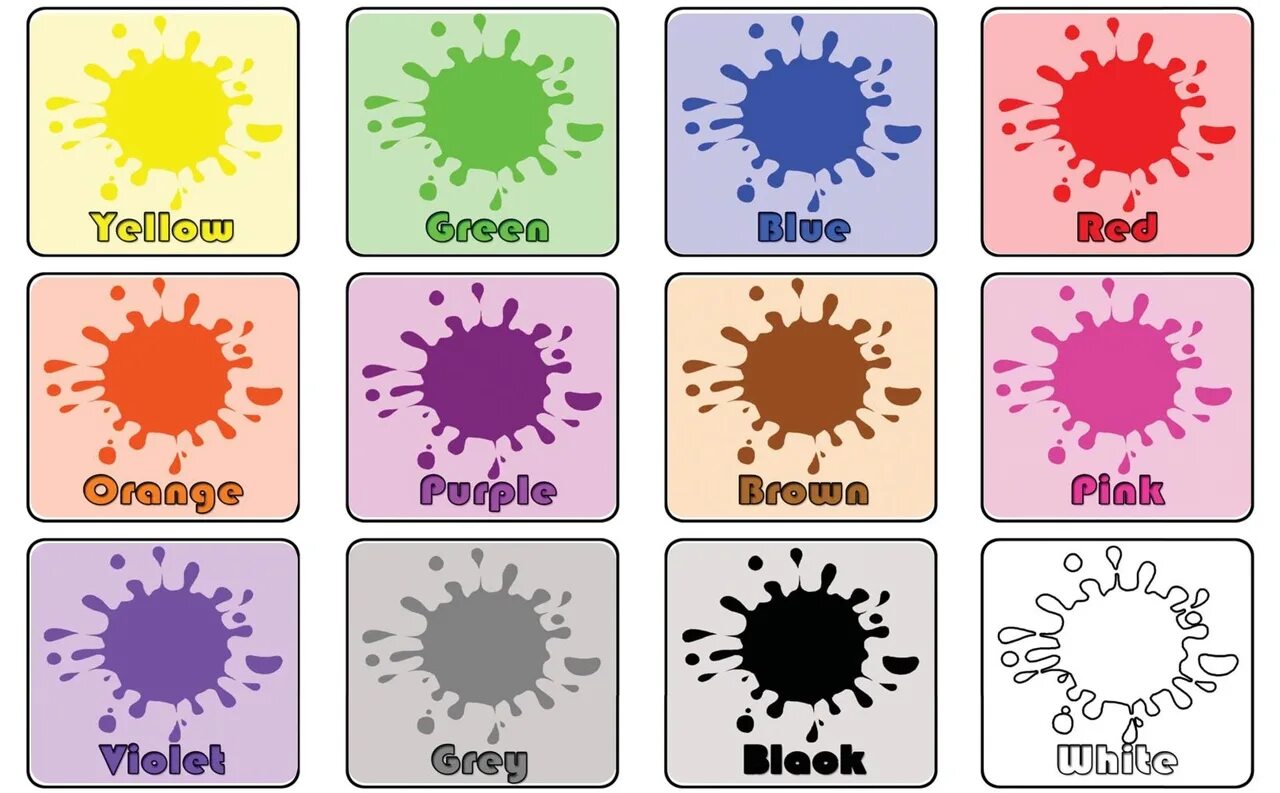 Цвета картинки для детей распечатать Colors Flashcards Флэшка, Развитие ребенка, Детские заметки