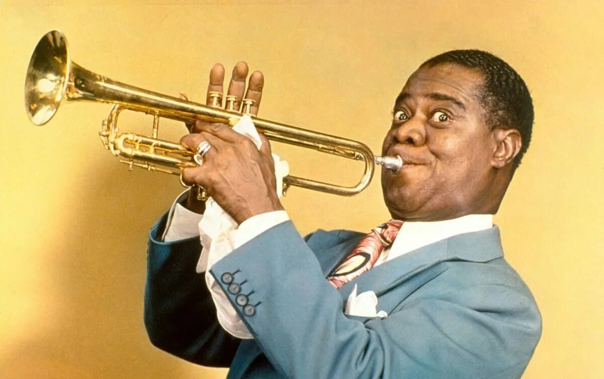 Луи Армстронг (Louis Armstrong). Джазмен Луи Армстронг. Трубач Луи Армстронг. Keb chvnhjyu.