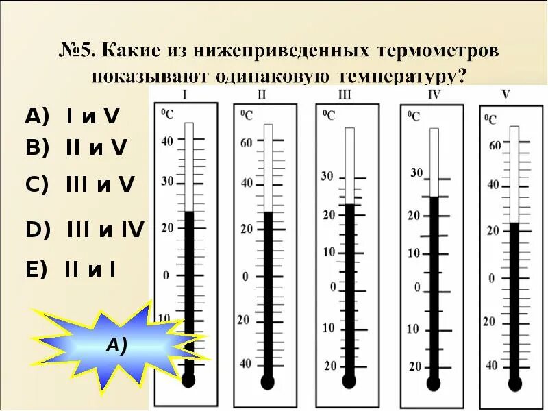 При какой температуре термометры с разными