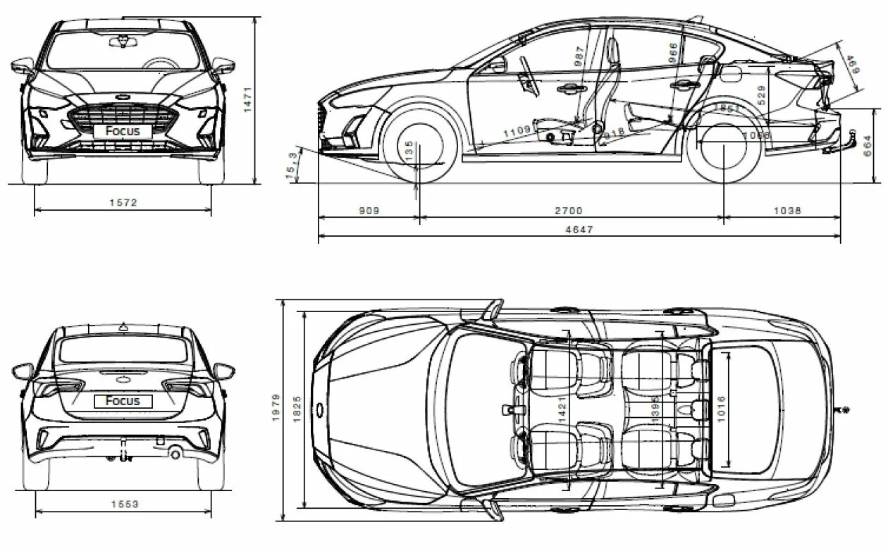 Габариты Форд фокус 4. Форд фокус 4 универсал габариты. Ford Focus чертеж. Ford Focus 2 седан габариты. Фокус универсал габариты