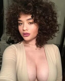 Curly hair big boobs.