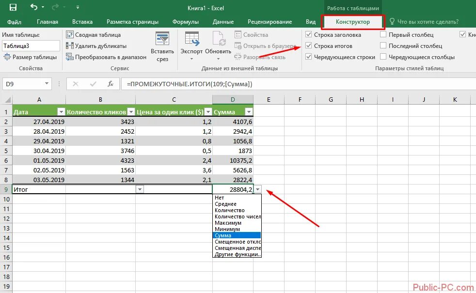 Строка итогов в таблице. Таблица excel итого. строка итогов в excel. интерактивная таблица в excel. итог в экселе.