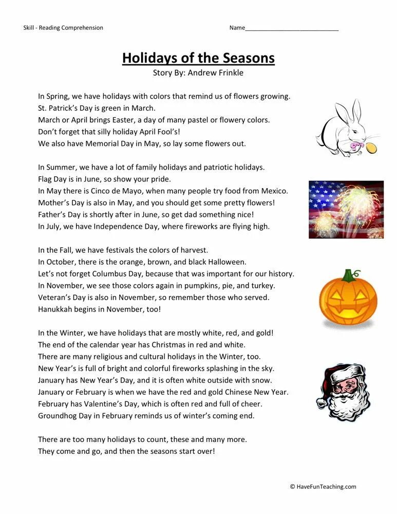 Are there holidays in a year. Holidays reading Comprehension. Summer Holidays reading Comprehension. Seasons reading Comprehension Worksheets. Reading Comprehension about travelling.