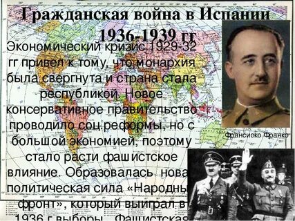 Испания 1936 1939 кратко