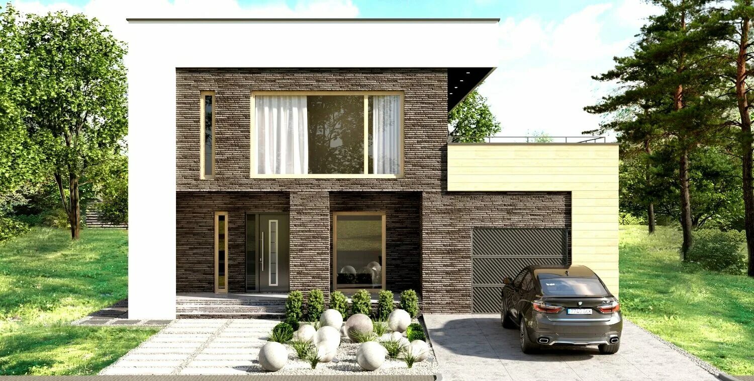 Лучший проект дома с плоской кровлей MSH_RM_House Современный особняк, Домашняя мода, Современное бунгало
