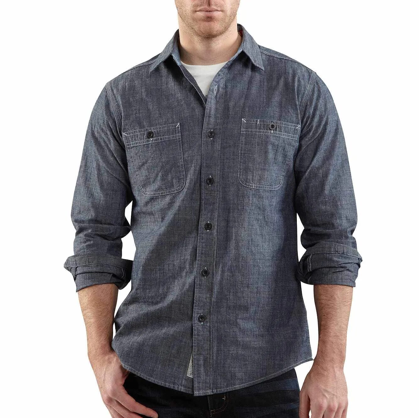 Шамбре. Carhartt шамбре. Рубашка шамбре мужская. Chambray Shirt. Carhartt рубашка мужская.