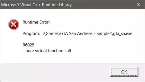 Visual c runtime library ошибка как исправить