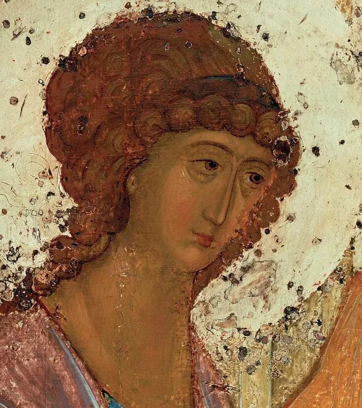Искусство св. Иконописный лик ангела.