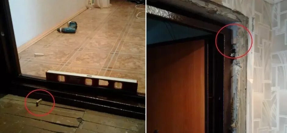 Петли для входных металлических дверей. Старые деревянные ворота. Покосилась дверь. Перекос межкомнатной двери. Перекос входной металлической двери.