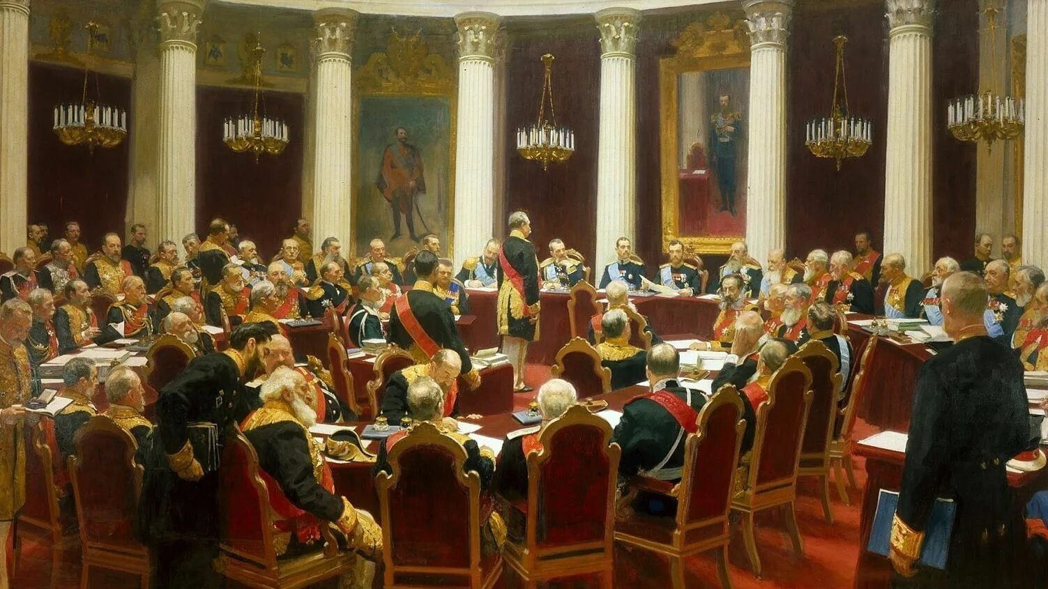 Репин торжественное заседание государственного совета 7 мая 1901 года. Репин государственный совет картина.