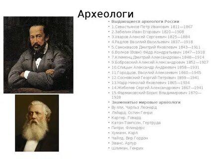 Известные археологи
