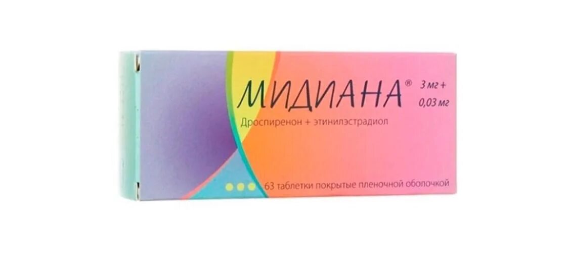 Мидиана месячные. Мидиана таб ппо 30мкг+3мг №63. противозачаточные дроспиренон и этинилэстрадиол. мидиана таблетки п.п.о. 63 шт.. дроспиренон этинилэстрадиол препараты.