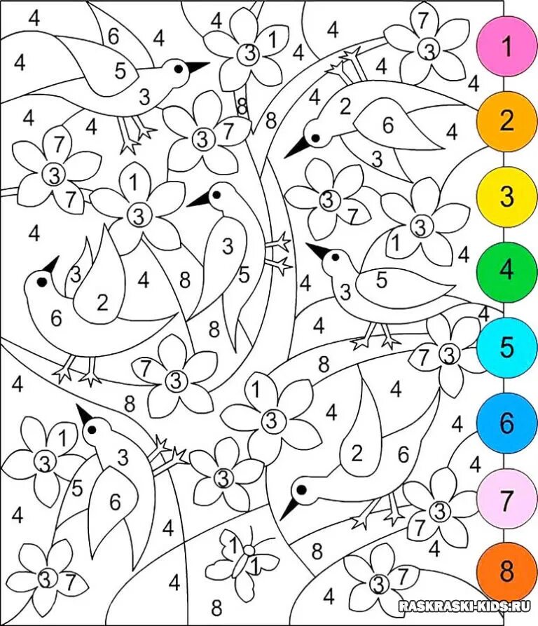 Раскраски по номерам для детей 8 лет. Раскраска по цифрам. Раскраска по шифру. Раскраска про цифоркам. Рисование по цветам для детей.